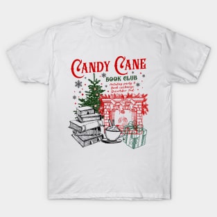 Book Reader Candy Cane Bookish Bookworm - Christmas Reading T-Shirt